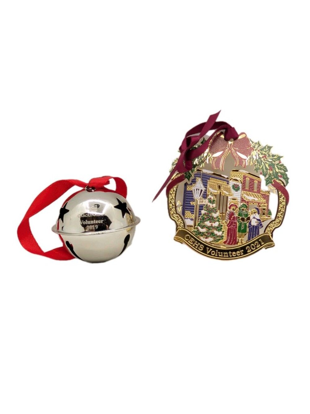 Ornaments East Carolina Health system CCHC Volunteer 2019 2021 Christmas